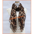 Leopard Print lady pashmina scarf, shawl, hijab, silk, by Yiwu Real Fashion accessories factory since 2006